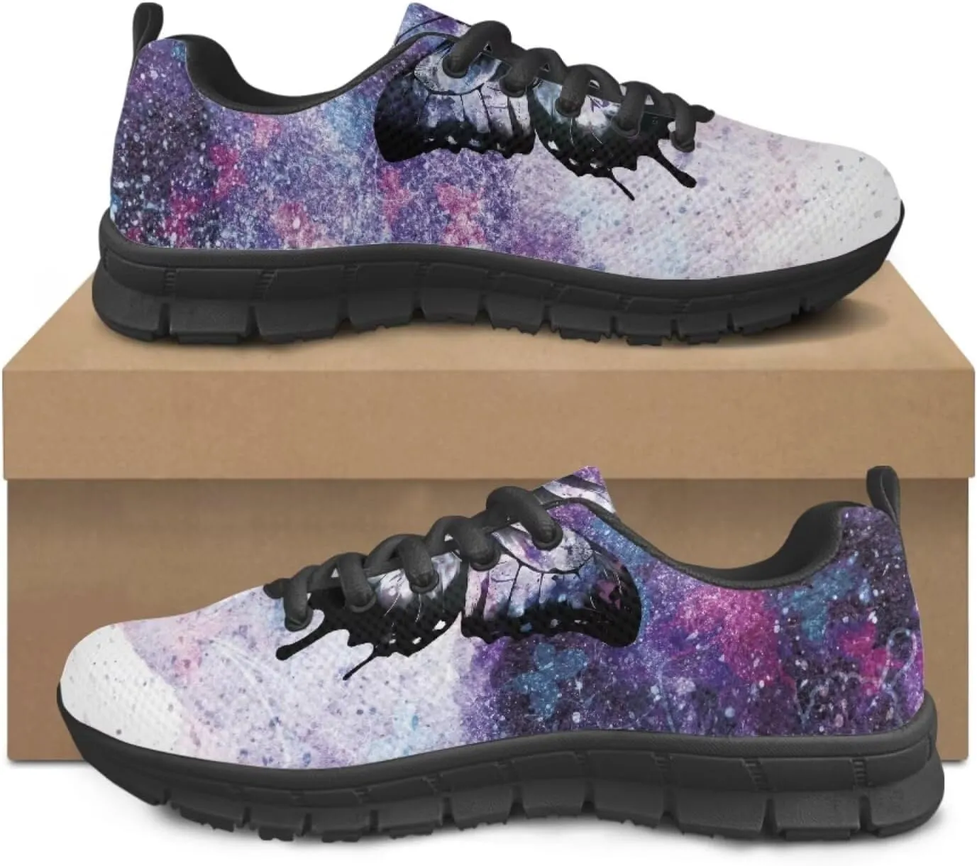 SYtrade Tennis Shoes Slip On Women's Fashion Sneaker Black Sole Run Sneakers