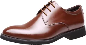 Tan Formal Leather Shoes for Men Color Solid Business Fashion Summer Style Shoes Leather Men's Leisure Breathable Men's Leather Shoes Men's Dress Oxfords Breathable Mesh Shoes