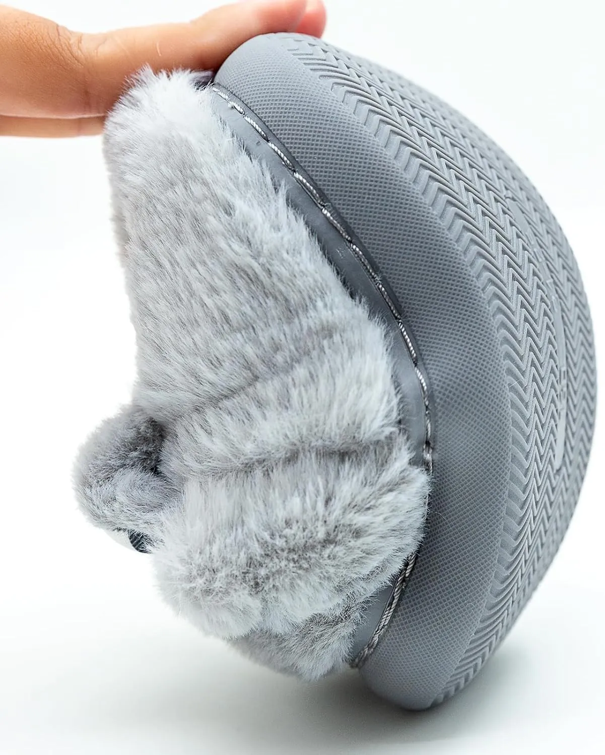 techcity Toddler Boys Girls Fuzzy Fluffy Slippers Cute Animal Winter Warm Shoes with 3D Bunny Design House Home Indoor Plush Fur Shoes
