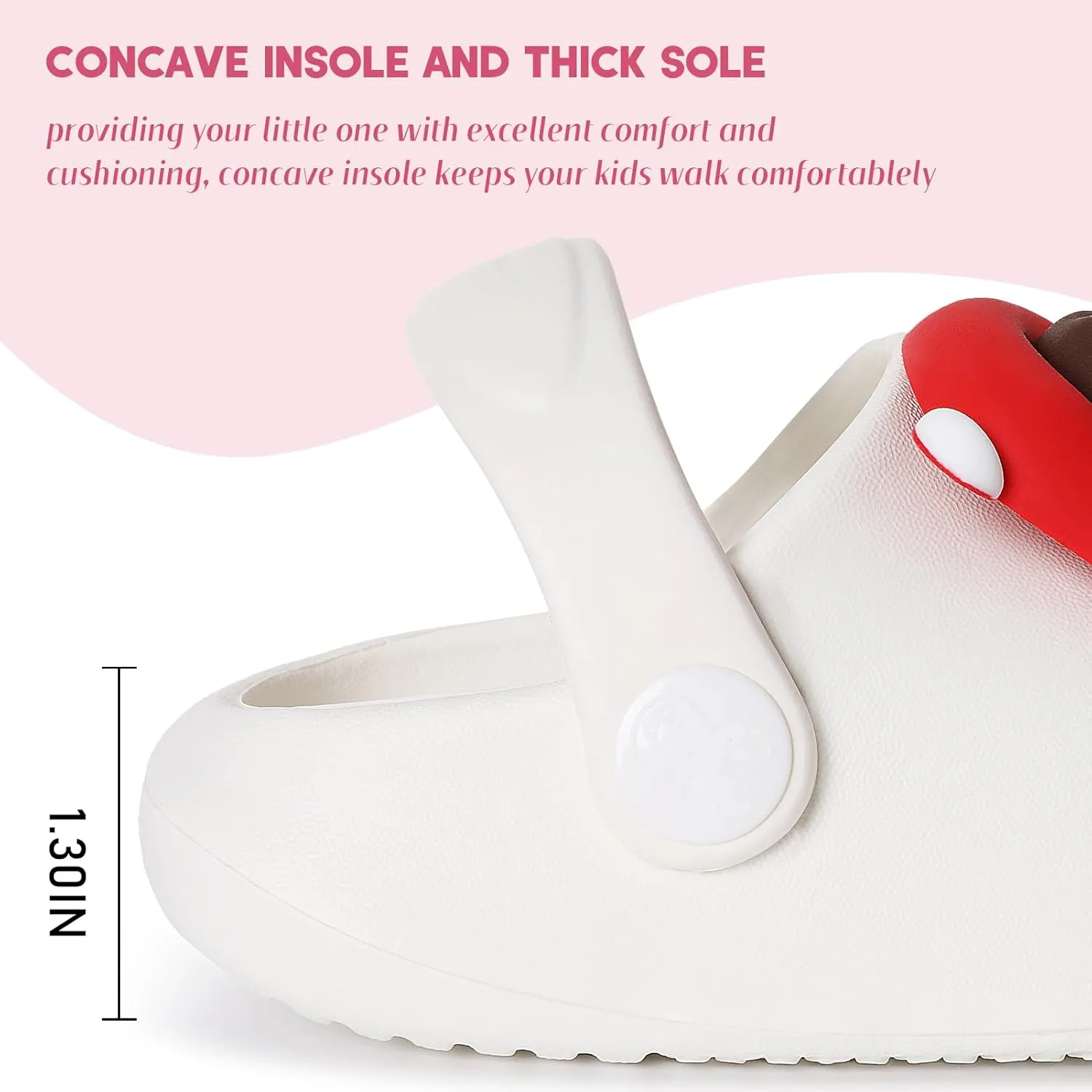 techcity Toddler Little Kids Slide Sandals Cute Summer Shower Beach Pool Slippers Thick Sole Slip On Sandals Water Shoes with Backstrap Boys Girls Clogs
