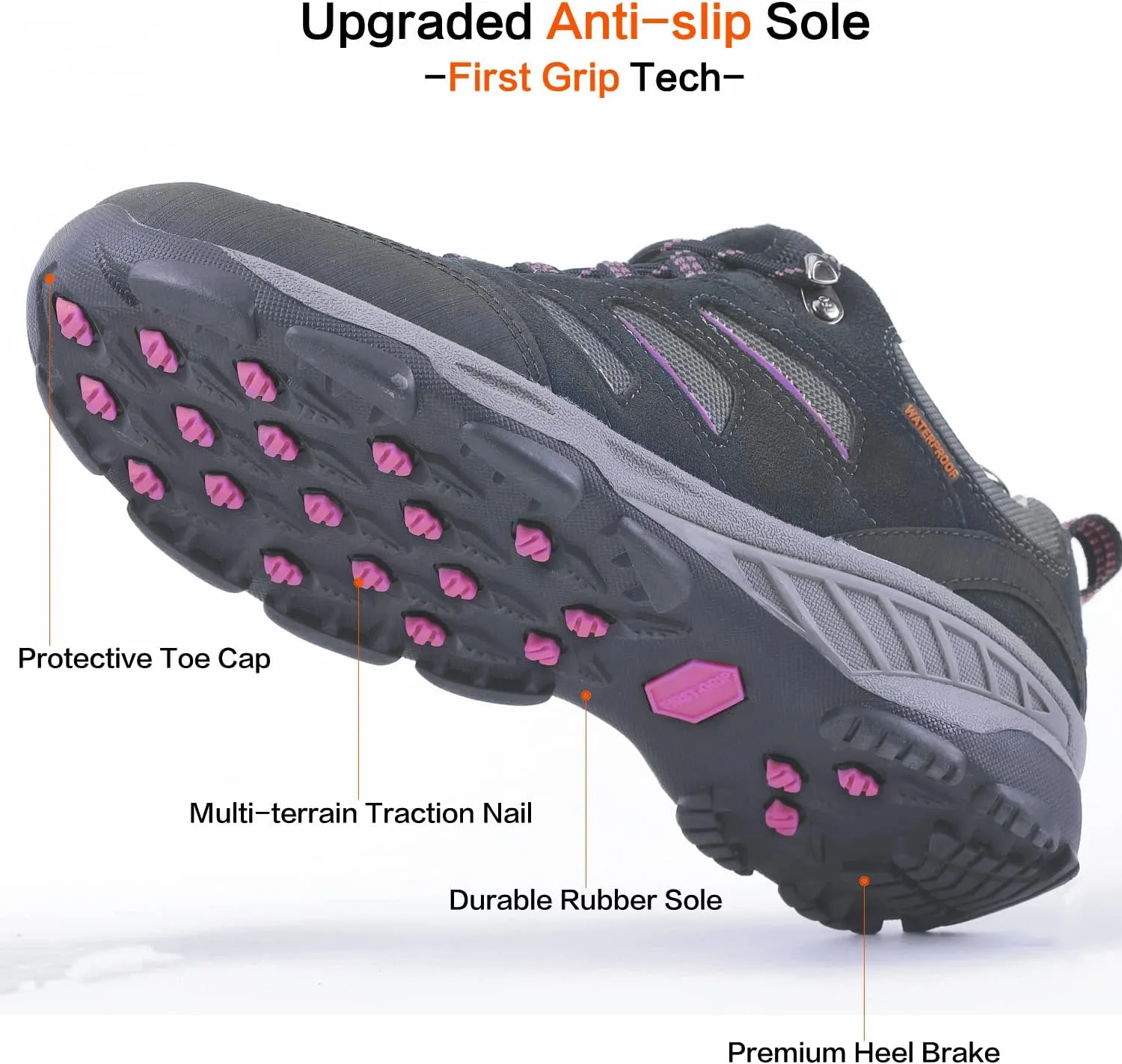 TFO Women's Air Cushion Hiking Shoe Breathable Running Outdoor Sports Trail Trekking Sneaker