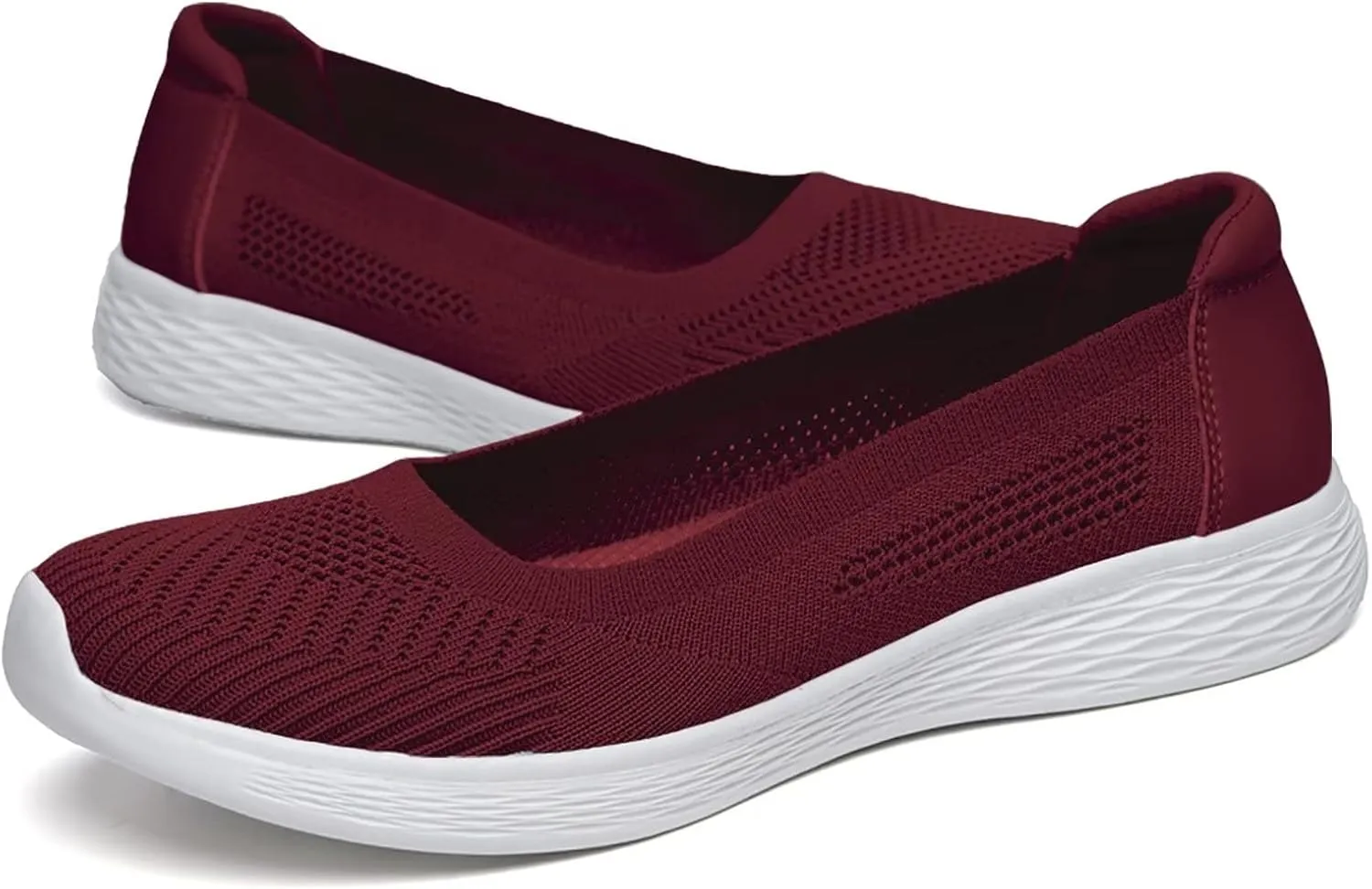 TIOSEBON Women's Comfortable Loafer Flat Foam Mesh Slip-On Walking Shoes