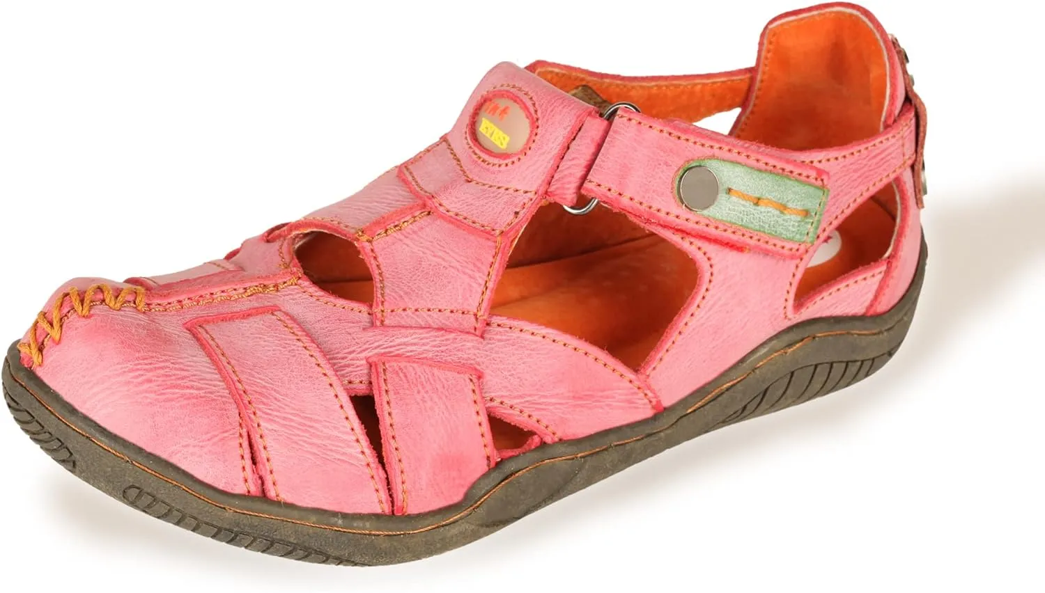 TMA EYES Women's Cross Leather and Hand Stitching Upper Casual Sandal for Outdoor