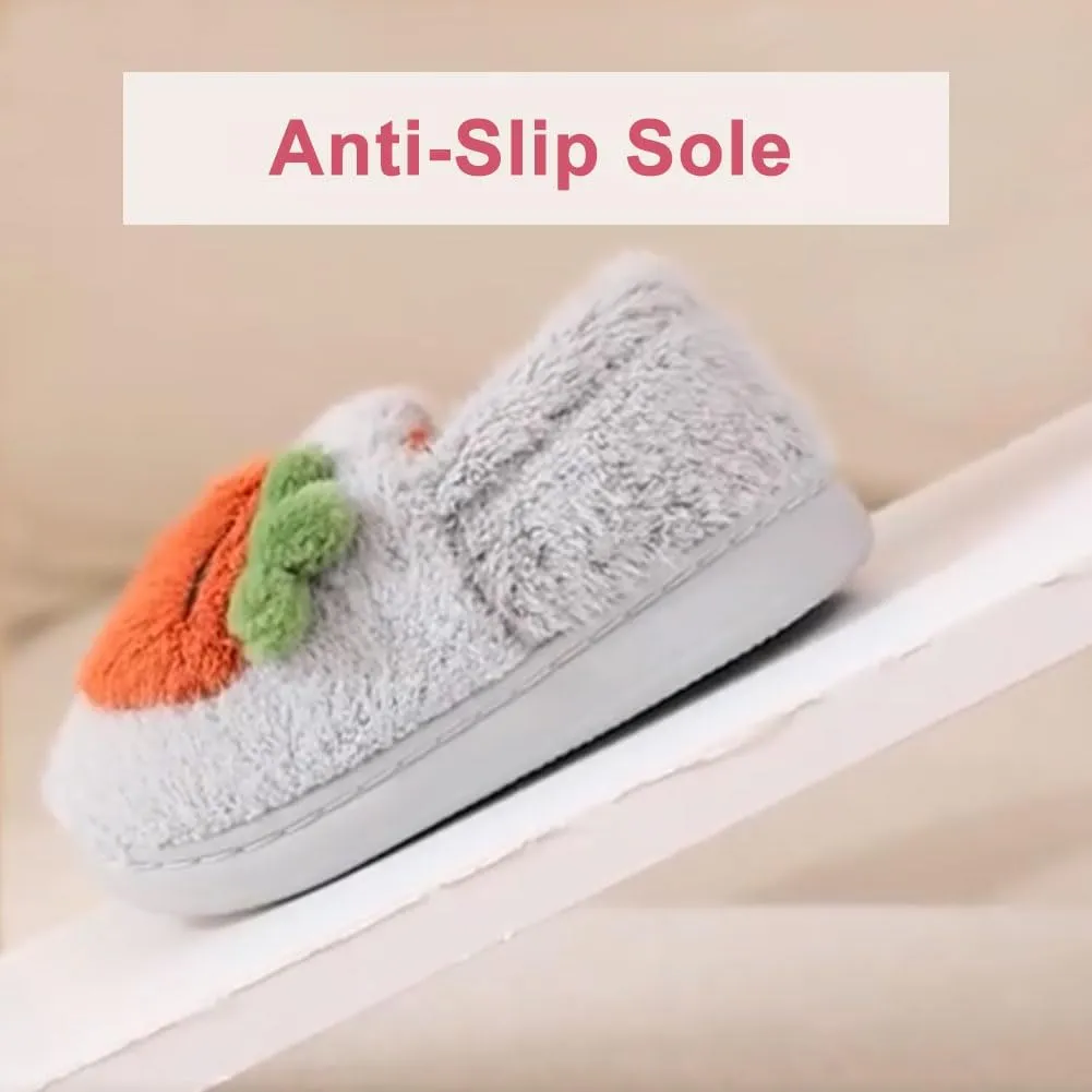 Toddler Boys Girls House Slippers Kids Cute Slippers witjh Memory Foam Plush Warm Winter House Shoes Non Slip for Indoor and Outdoor