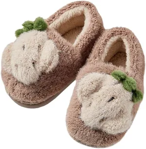 Toddler Boys Girls House Slippers Kids Cute Slippers witjh Memory Foam Plush Warm Winter House Shoes Non Slip for Indoor and Outdoor