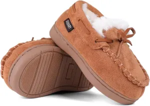 Toddler Kids' Moccasin House Shoe with Indoor Outdoor Memory Foam Sole Protection Slipper U722WLFX-0914