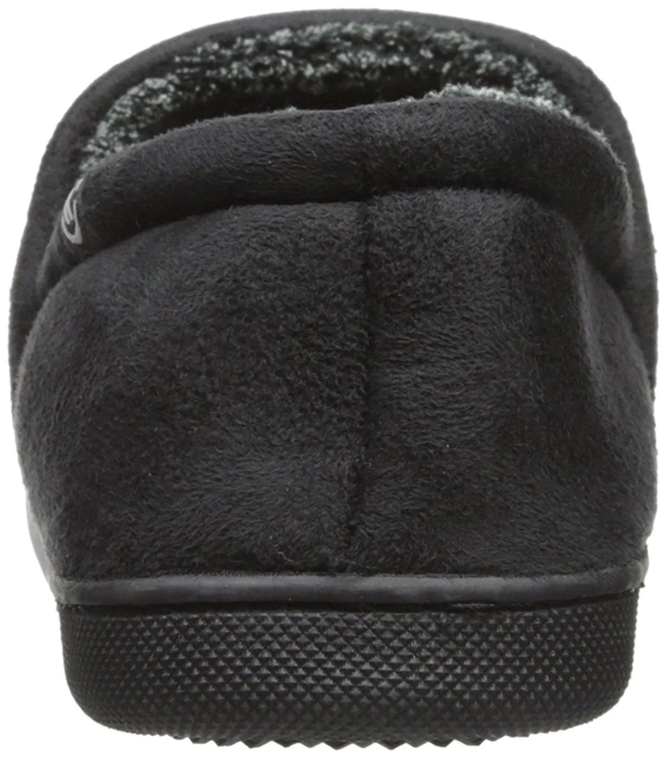 Totes Men's Microsuede A-Line Slip-On Slipper with Plush Tweed Lining