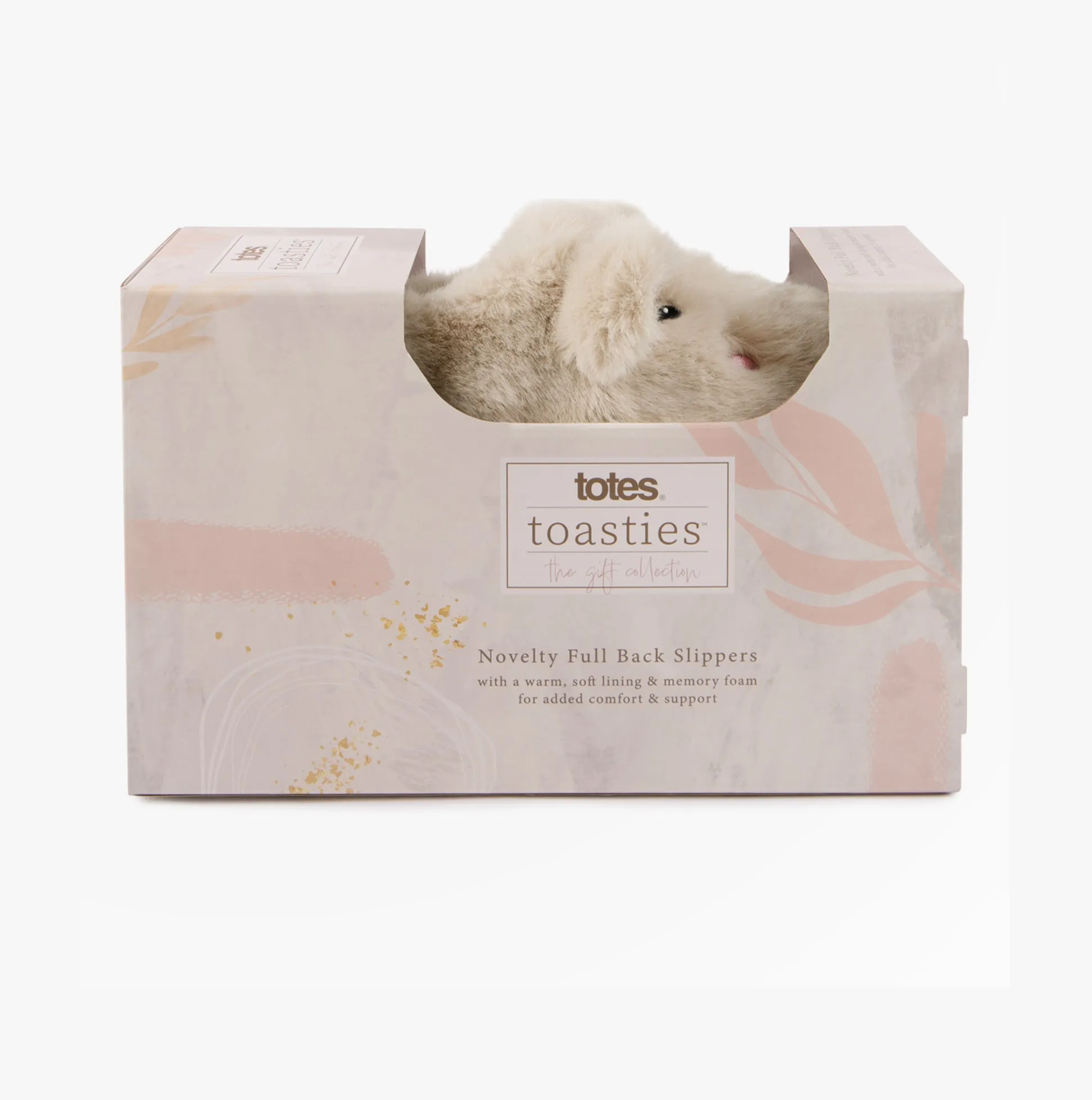 Totes Toasties NOVELTY Full Back Slippers Womens Cream