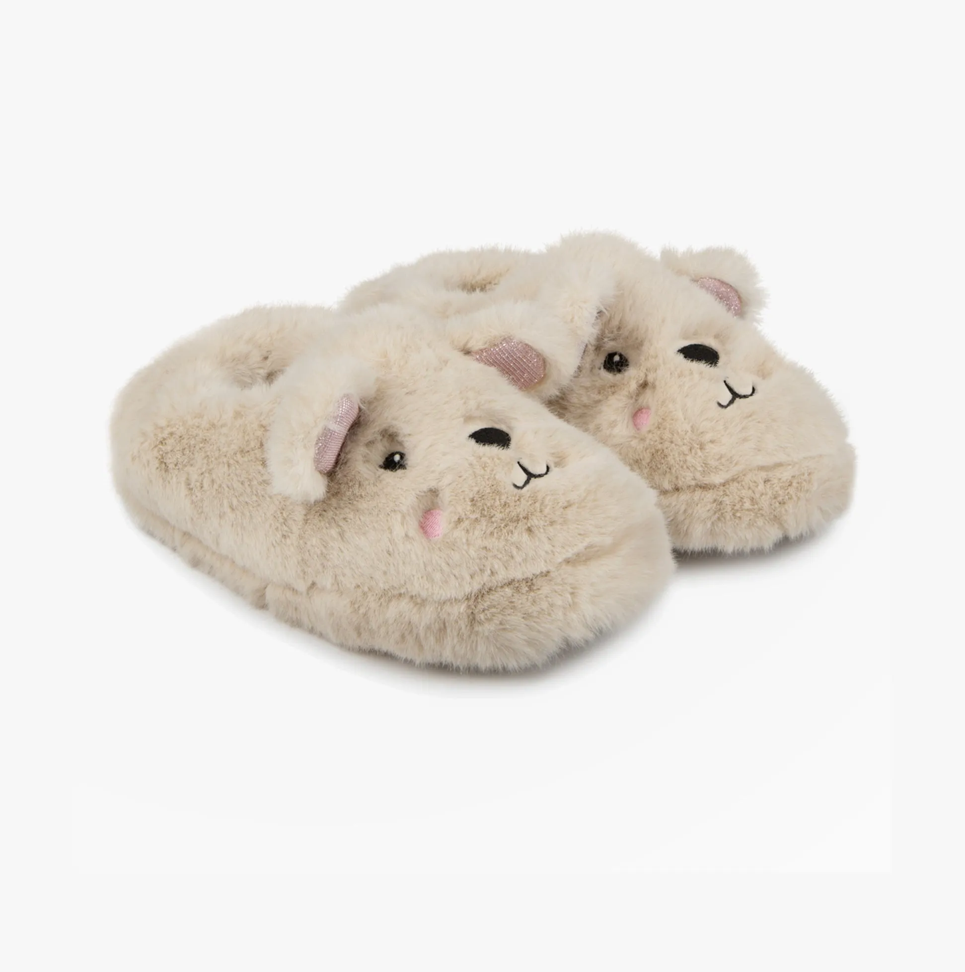 Totes Toasties NOVELTY Full Back Slippers Womens Cream