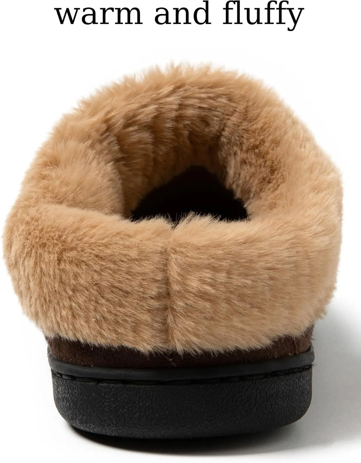 Two-Tone Memory Foam Fuzzy House Slippers for Women Indoor and Outdoor Slip on Shoes for Men
