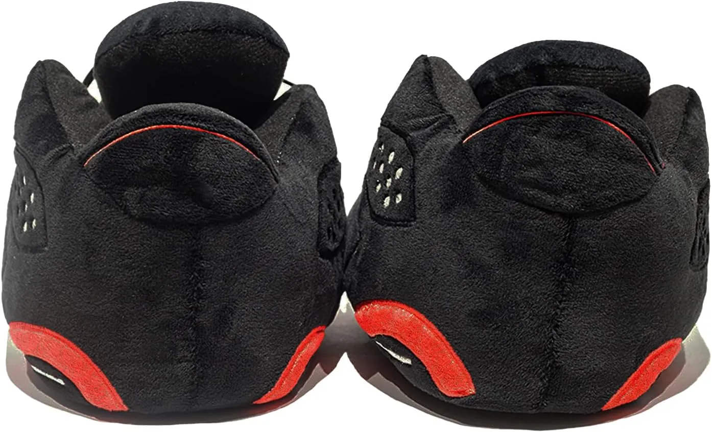 Unisex Cosy Trendy Big Sneaker Slippers Comfy Kicks Non Slip Sole Indoor House Plush Slippers - One Size Fits Most
