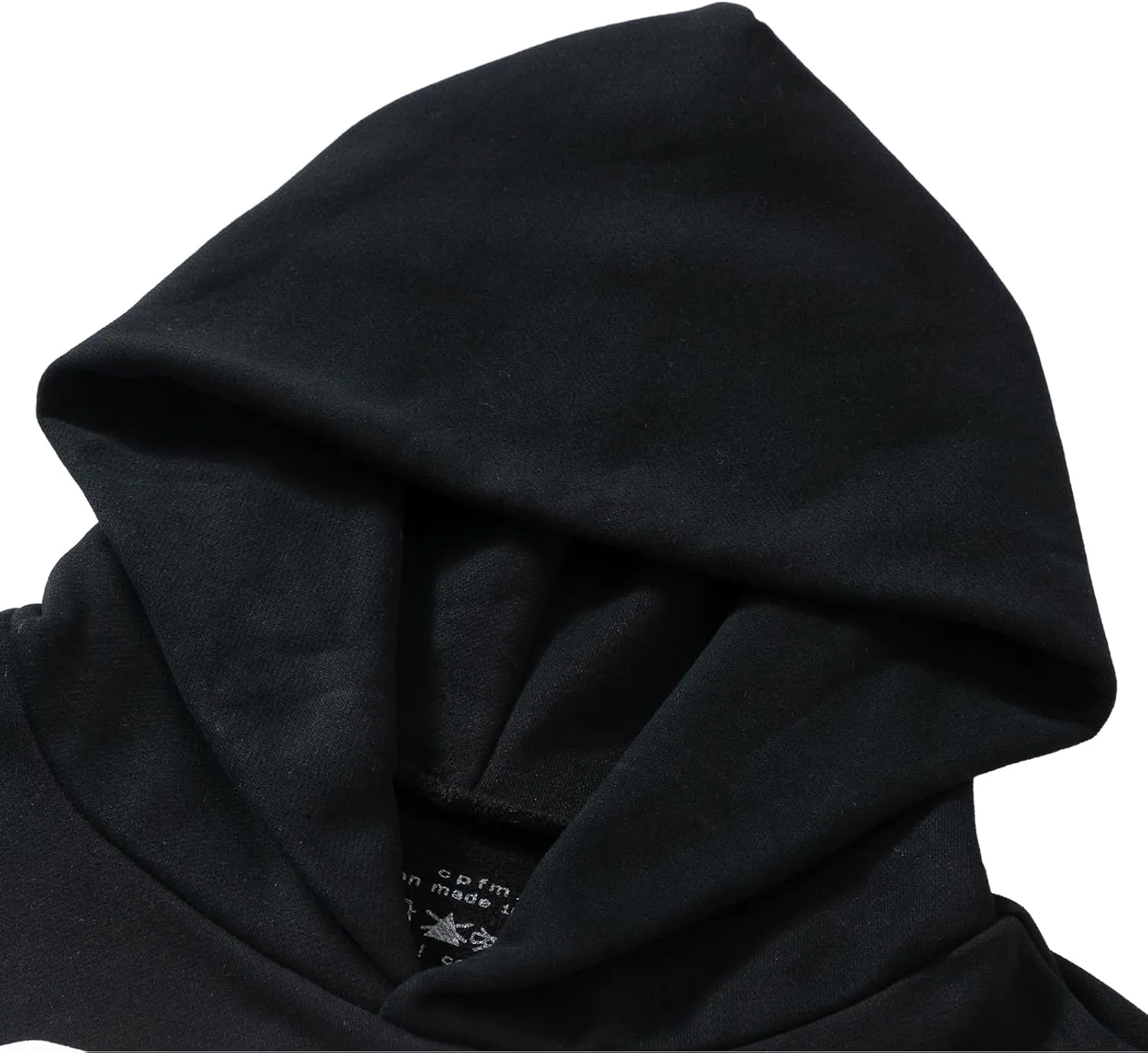 Unisex Vintage CPFM Hooded Men's Graffiti illustration printed hooded hoodie Hip Hop cotton pullovers Black