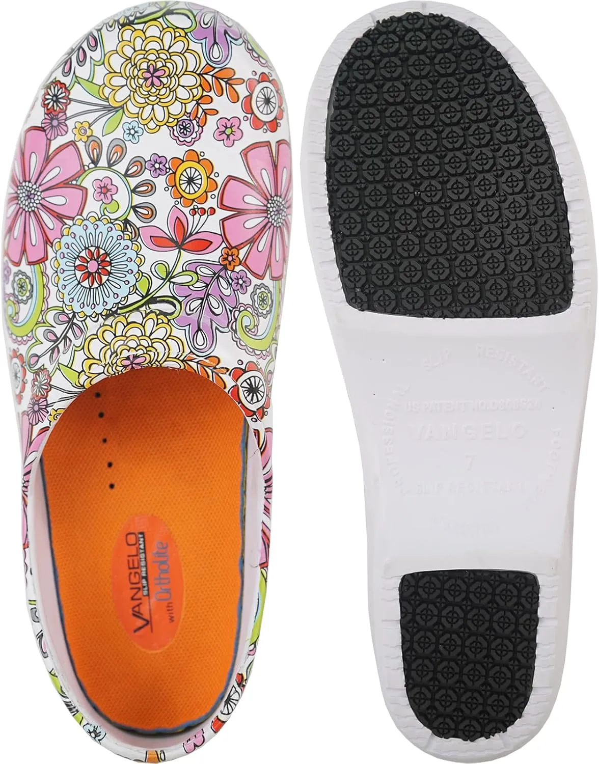VANGELO Women Professional Slip Resistant Clog Waterproof Nurse Shoe Work Chef Shoe NIKO Removable Insole Size 6 to 12