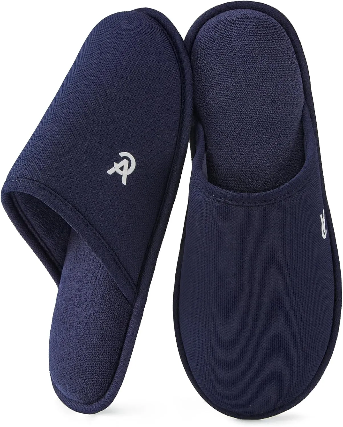 VeraCosy Men's Cozy Scuff Slipper Non Slip Corn Knit Memory Foam Indoor House Shoes