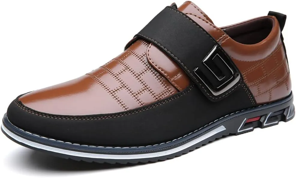 Veslexth Men Casual Driving Sneakers Loafers Breathable Comfort Walking Wing Tips Lace Up Luxury Leather Shoes for Male Business Work Office Dress Outdoor