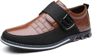 Veslexth Men Casual Driving Sneakers Loafers Breathable Comfort Walking Wing Tips Lace Up Luxury Leather Shoes for Male Business Work Office Dress Outdoor