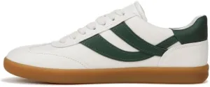 Vince Womens Oasis-W Lace Up Fashion Sneaker Chalk White/Pine Green Leather 7 M