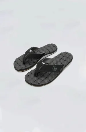 VOLCOM RECLINER HAWAII SLIPPER - BLACK/GRAY