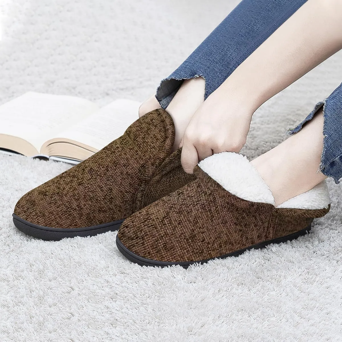 VONMAY Women's Slippers Boots Memory Foam Fuzzy Booties House Shoes Winter Warm Indoor Outdoor
