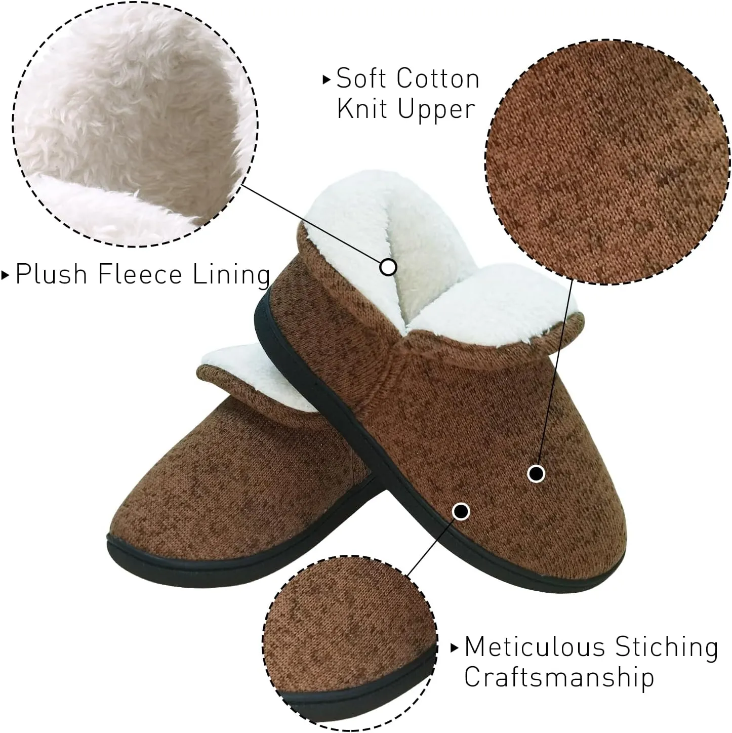 VONMAY Women's Slippers Boots Memory Foam Fuzzy Booties House Shoes Winter Warm Indoor Outdoor