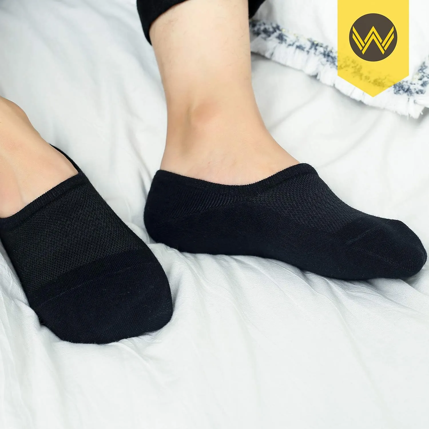 WANDER No Show Socks 10 Pairs Cotton Non Slip Low Cut Invisible Loafer Socks Men&Women Boat Liner 6-8/9-11