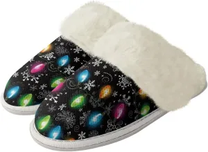 Warm House Slippers for Women Comfy Flannel Lined Winter Slippers with Memory Foam Soles Indoor Outdoor Shoes