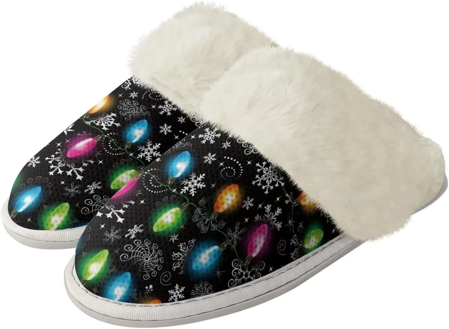 Warm House Slippers for Women Comfy Flannel Lined Winter Slippers with Memory Foam Soles Indoor Outdoor Shoes