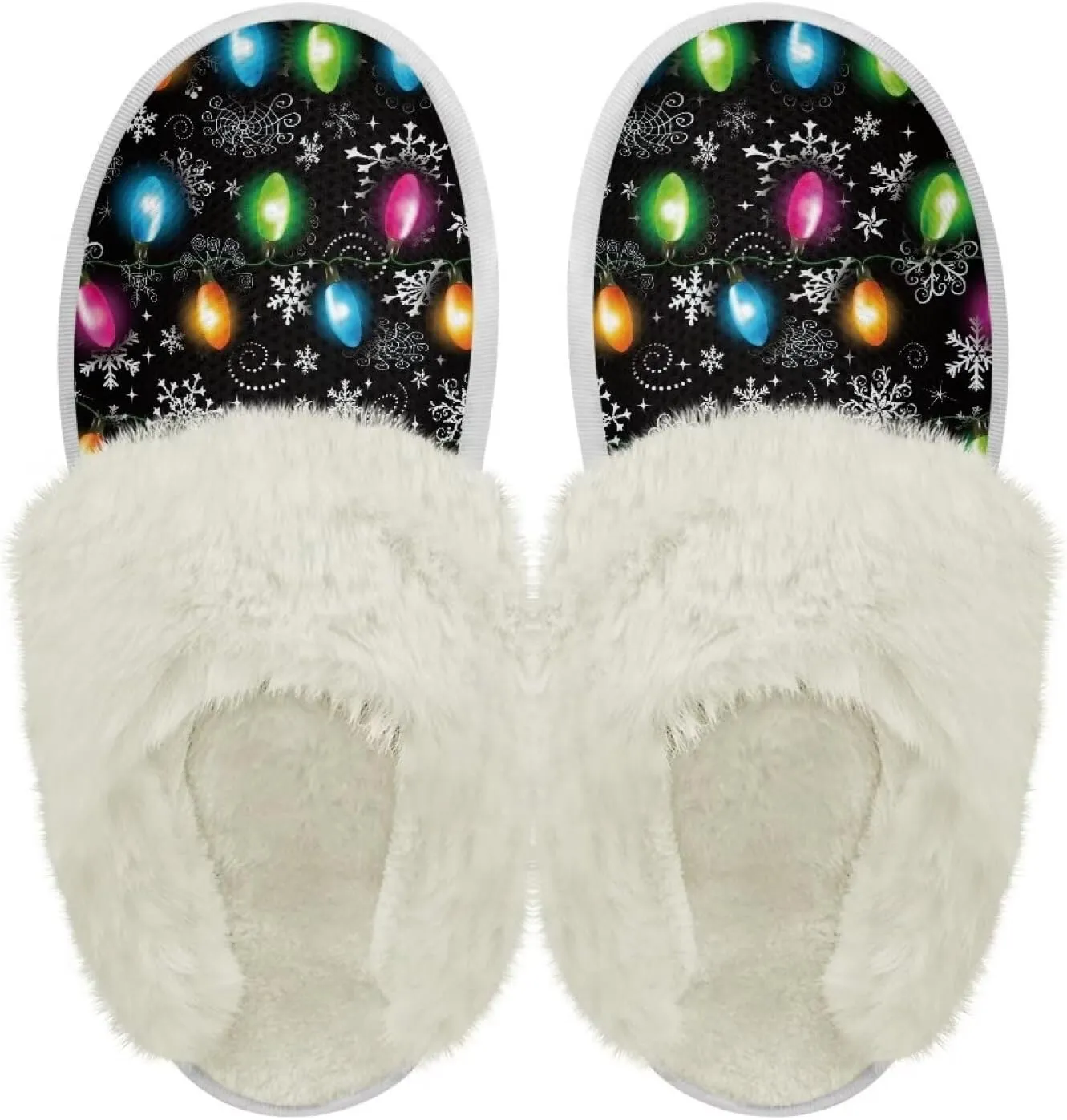 Warm House Slippers for Women Comfy Flannel Lined Winter Slippers with Memory Foam Soles Indoor Outdoor Shoes