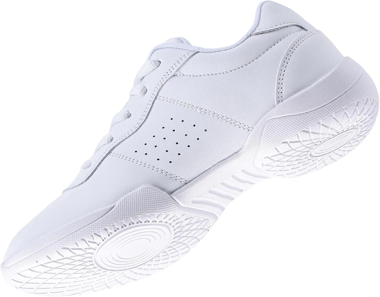 White Cheer Shoes for Girls Womens cheer shoes Youth girls Cheerleading shoes Competition Gear Dance Tennis Sports Training Athletic Comfortable Flats Breathable Soft kids cheer sneakers