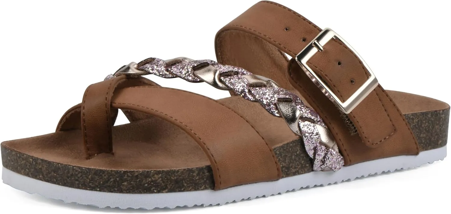 WHITE MOUNTAIN Kids Gramma Signature Comfort-Molded Braided Footbed Sandal