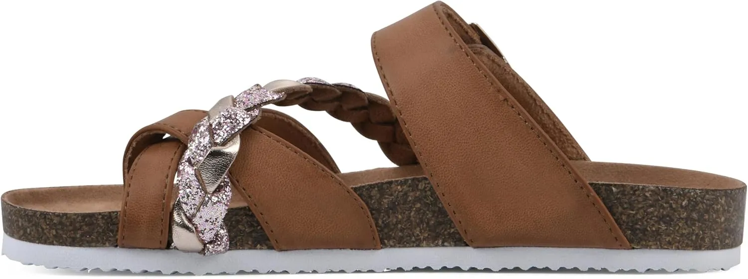 WHITE MOUNTAIN Kids Gramma Signature Comfort-Molded Braided Footbed Sandal