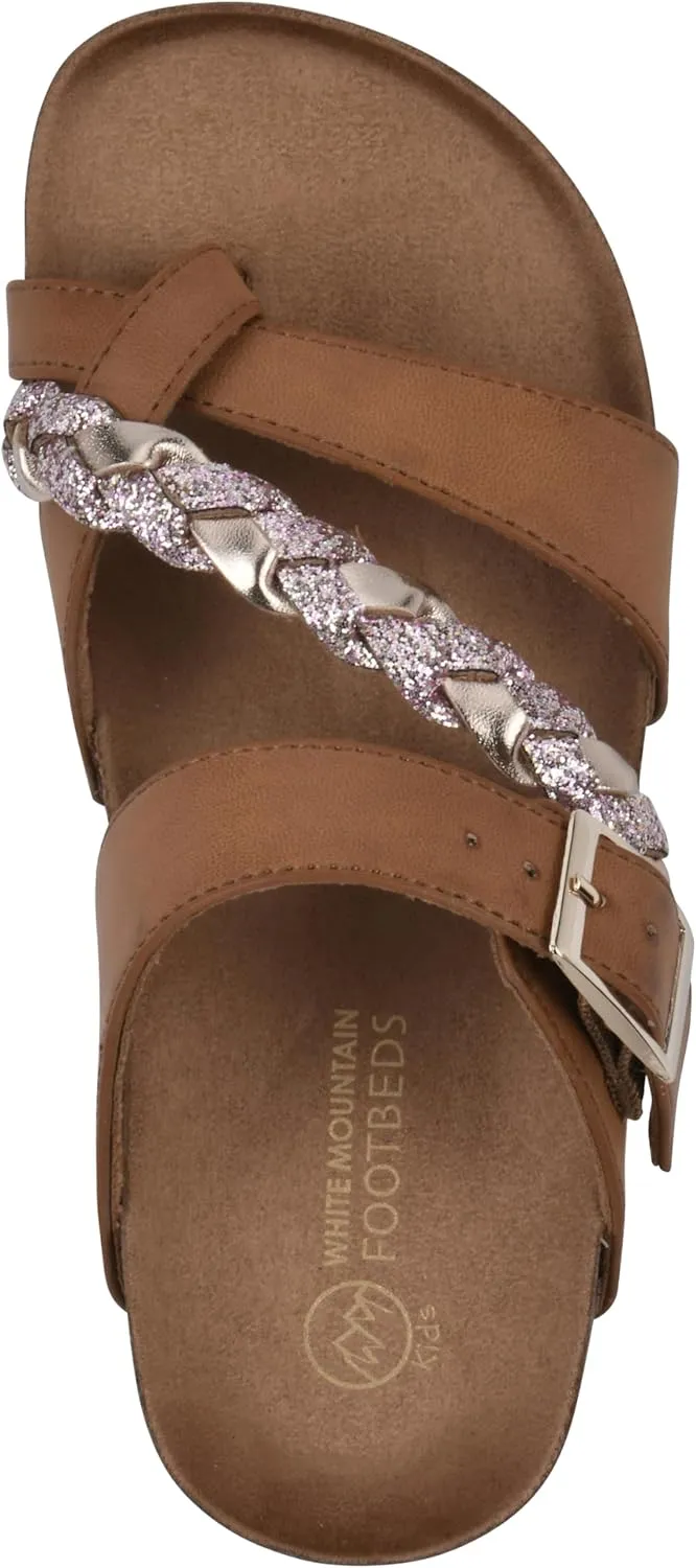 WHITE MOUNTAIN Kids Gramma Signature Comfort-Molded Braided Footbed Sandal