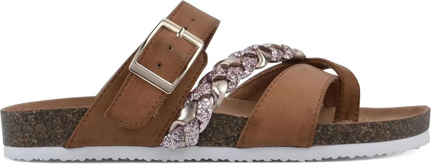 WHITE MOUNTAIN Kids Gramma Signature Comfort-Molded Braided Footbed Sandal
