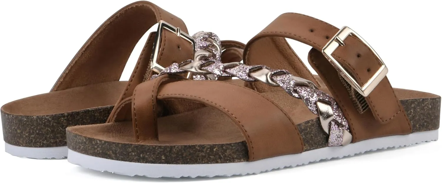 WHITE MOUNTAIN Kids Gramma Signature Comfort-Molded Braided Footbed Sandal