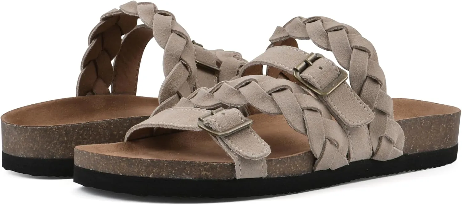 WHITE MOUNTAIN Women's Holland Signature Comfort Molded Braided Footbed Sandal