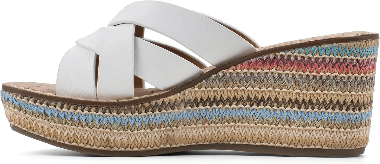 WHITE MOUNTAIN Women's Samwell Platform Wedge Sandal