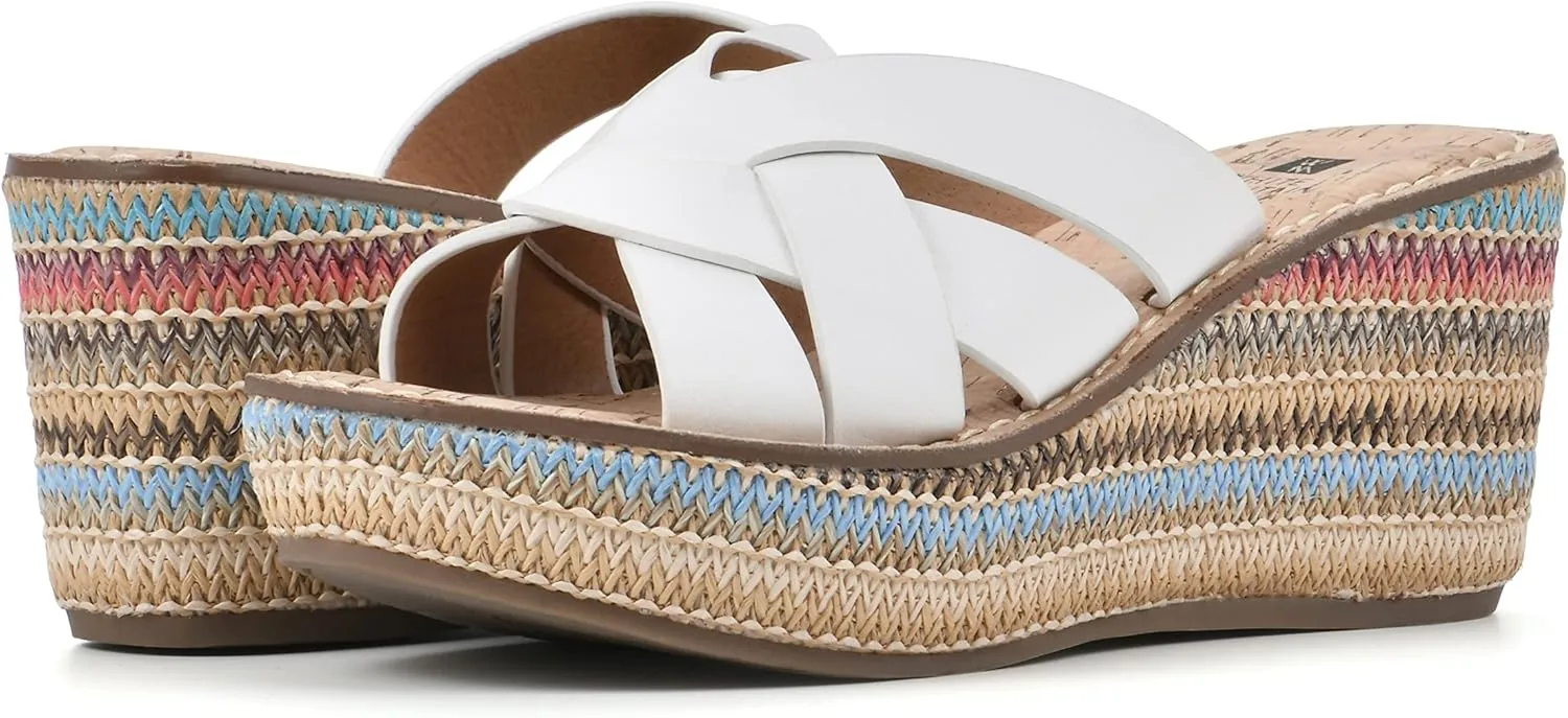 WHITE MOUNTAIN Women's Samwell Platform Wedge Sandal