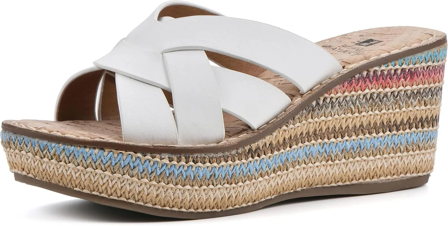 WHITE MOUNTAIN Women's Samwell Platform Wedge Sandal