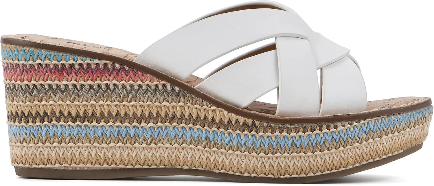 WHITE MOUNTAIN Women's Samwell Platform Wedge Sandal