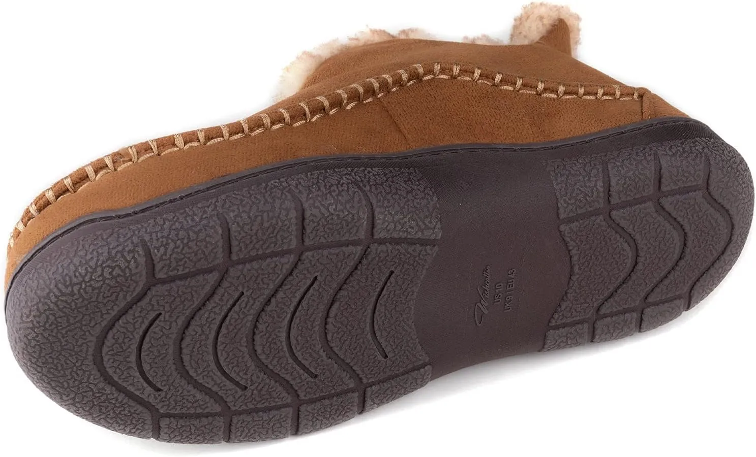 Wishcotton Men's Moccasin Bootie Slippers With Cozy Memory Foam, Winter Warm Fuzzy Indoor Outdoor House Shoes