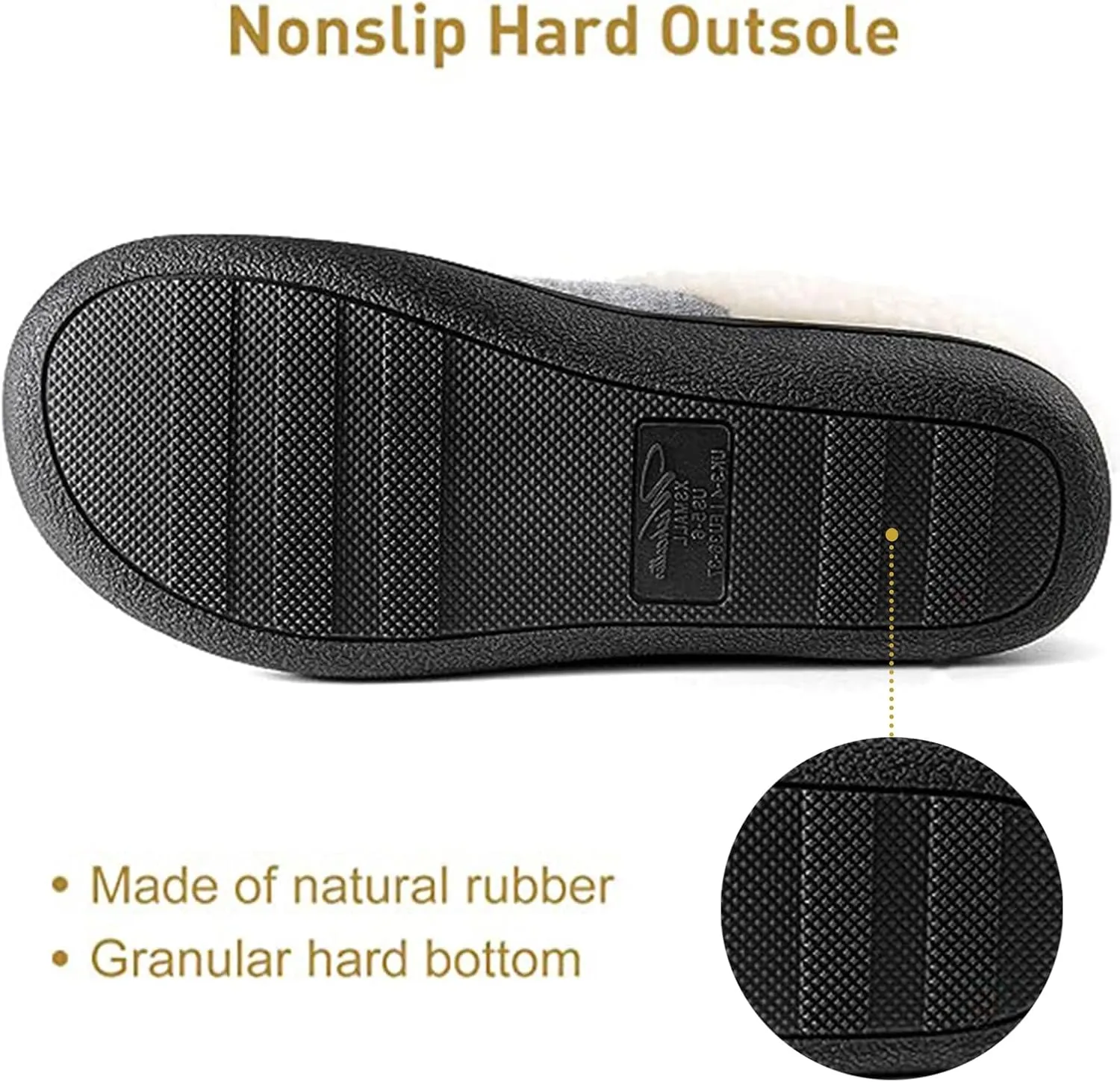 Wishcotton Women's Lamb-rub Sherpa House Slippers Memory Foam Indoor Outdoor