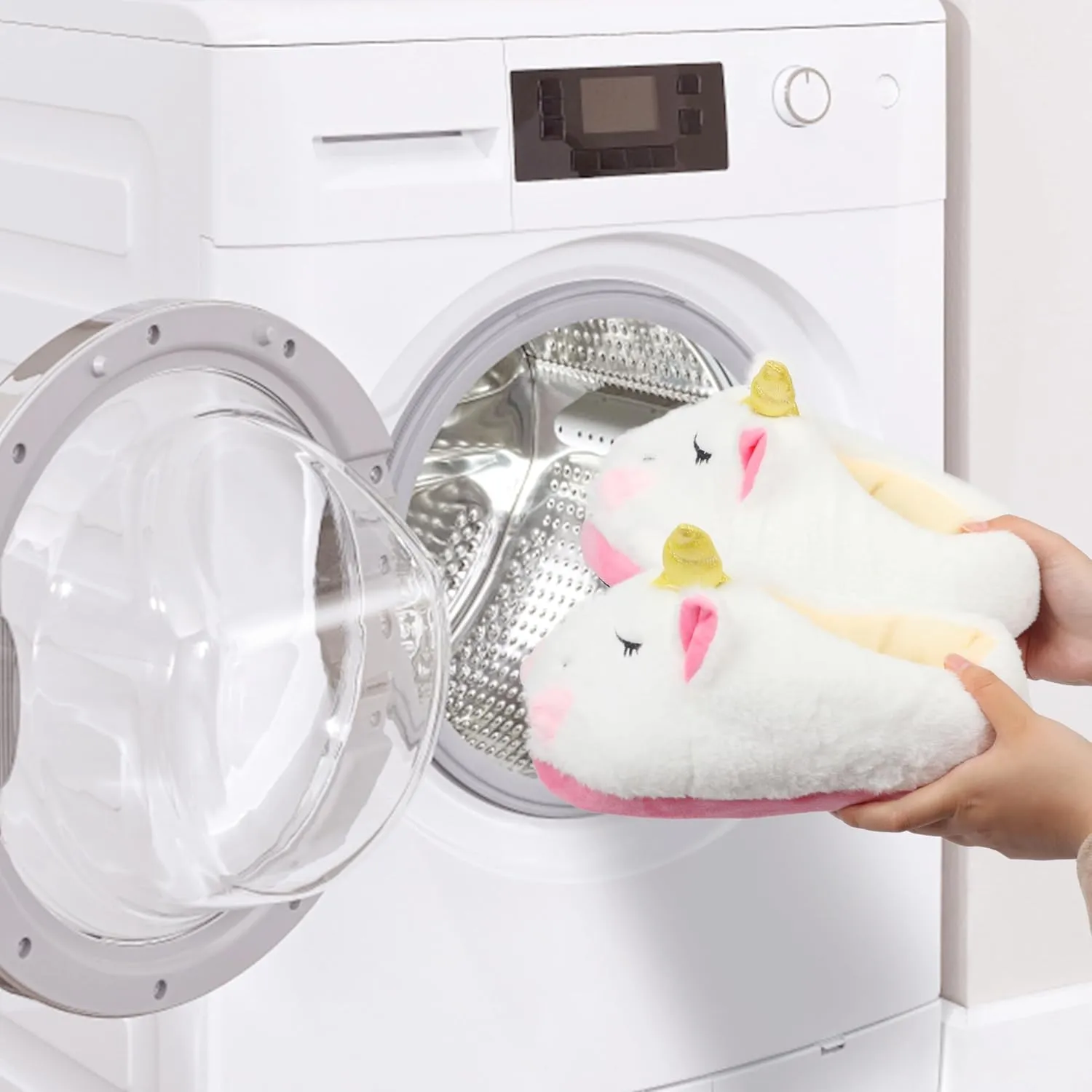 Women Animal Bunny Slippers Cute Plush House Shoes Warm Novelty Cartoon Slippers Gifts for Birthday Christmas