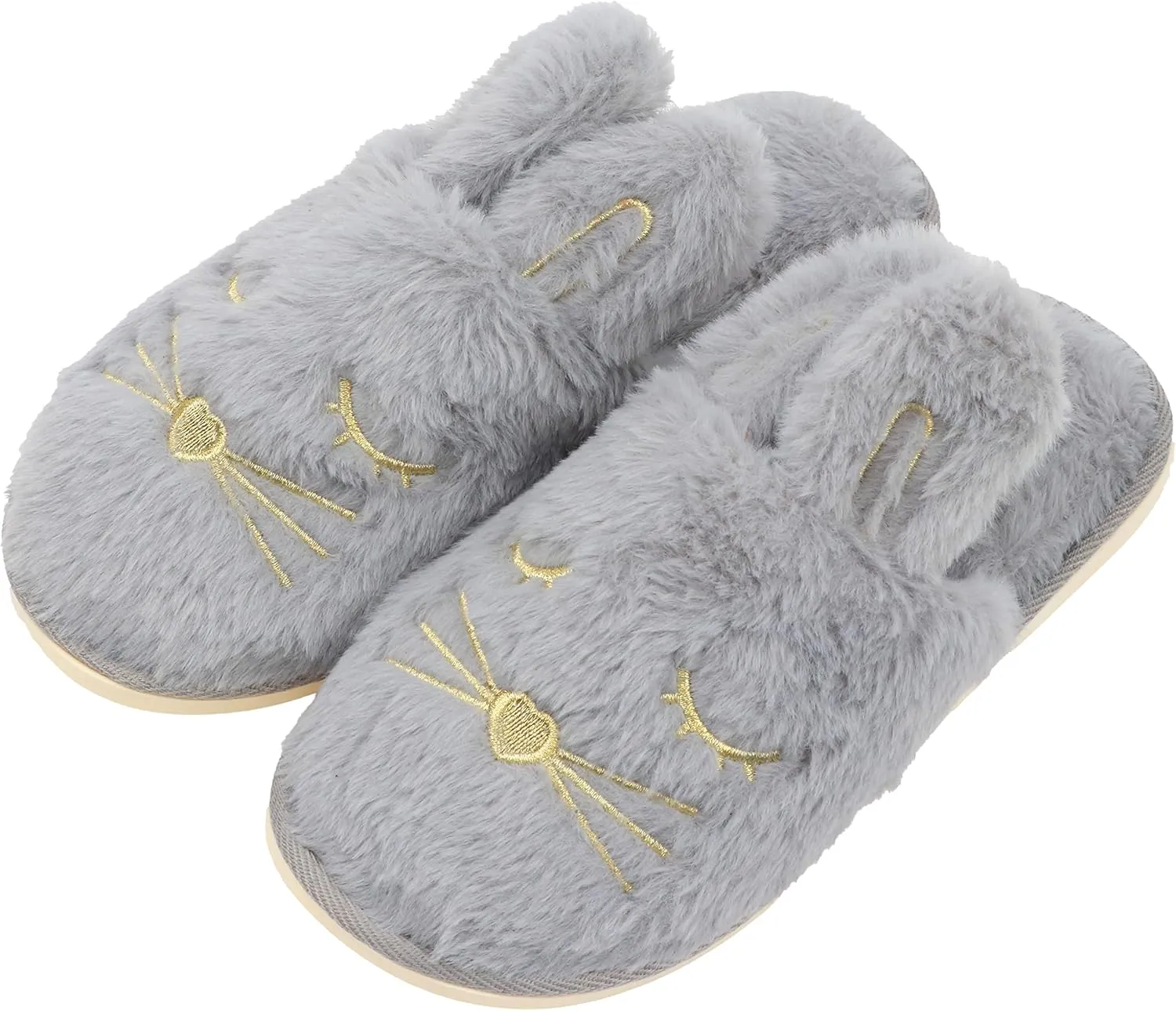Women Bunny Animal Slippers Cute Soft House Shoes Cozy Memory Foam Bedroom Slippers Rabbit Christmas Gifts Indoor Outdoor