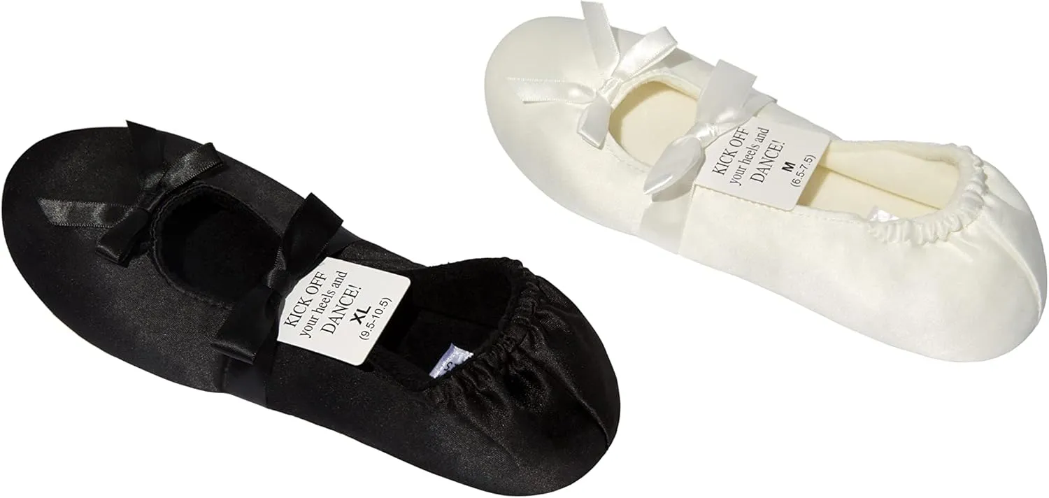 Women's Bridal Satin Slippers Comfortable Dancing Shoes for Bride