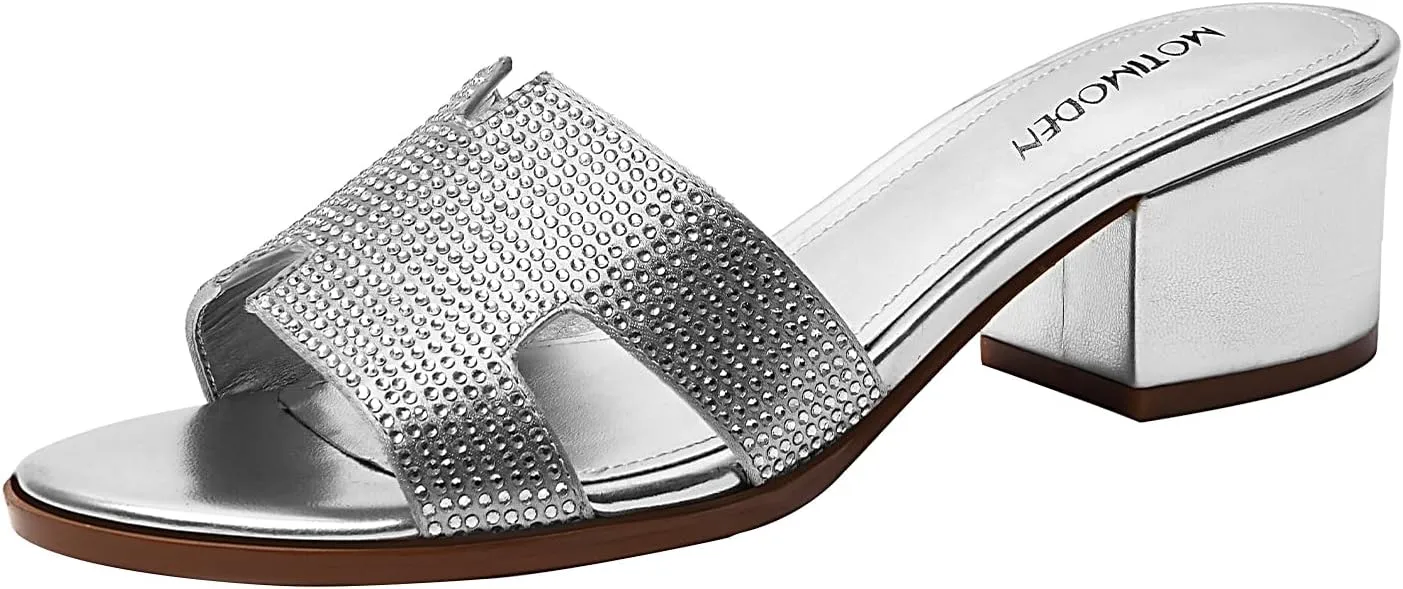 Women's Chunky Open Toe Low Block Heels Kitten Dressy Heels for Women Low Heel Sandals for Women Summer Comfy Heels