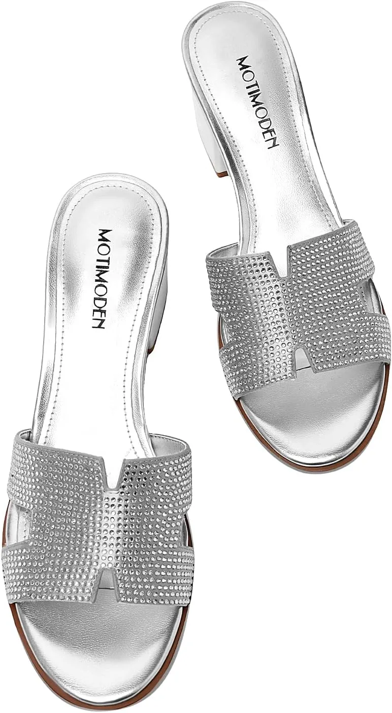 Women's Chunky Open Toe Low Block Heels Kitten Dressy Heels for Women Low Heel Sandals for Women Summer Comfy Heels