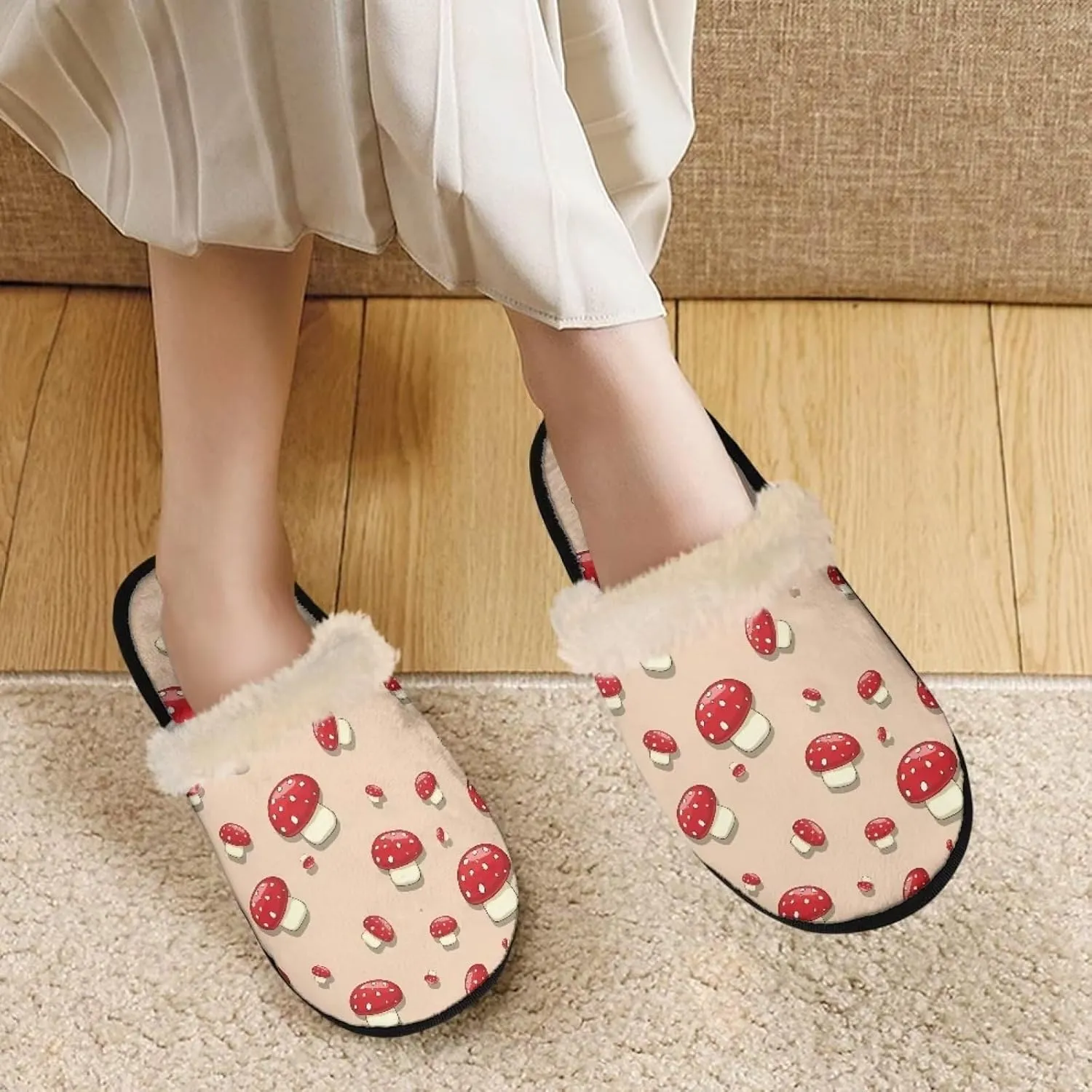 Women's Indoor Bedroom Slipper with Memory Foam, Slip On Memory Foam House Slippers Home Bedroom Shoses House Shoes for Women Men