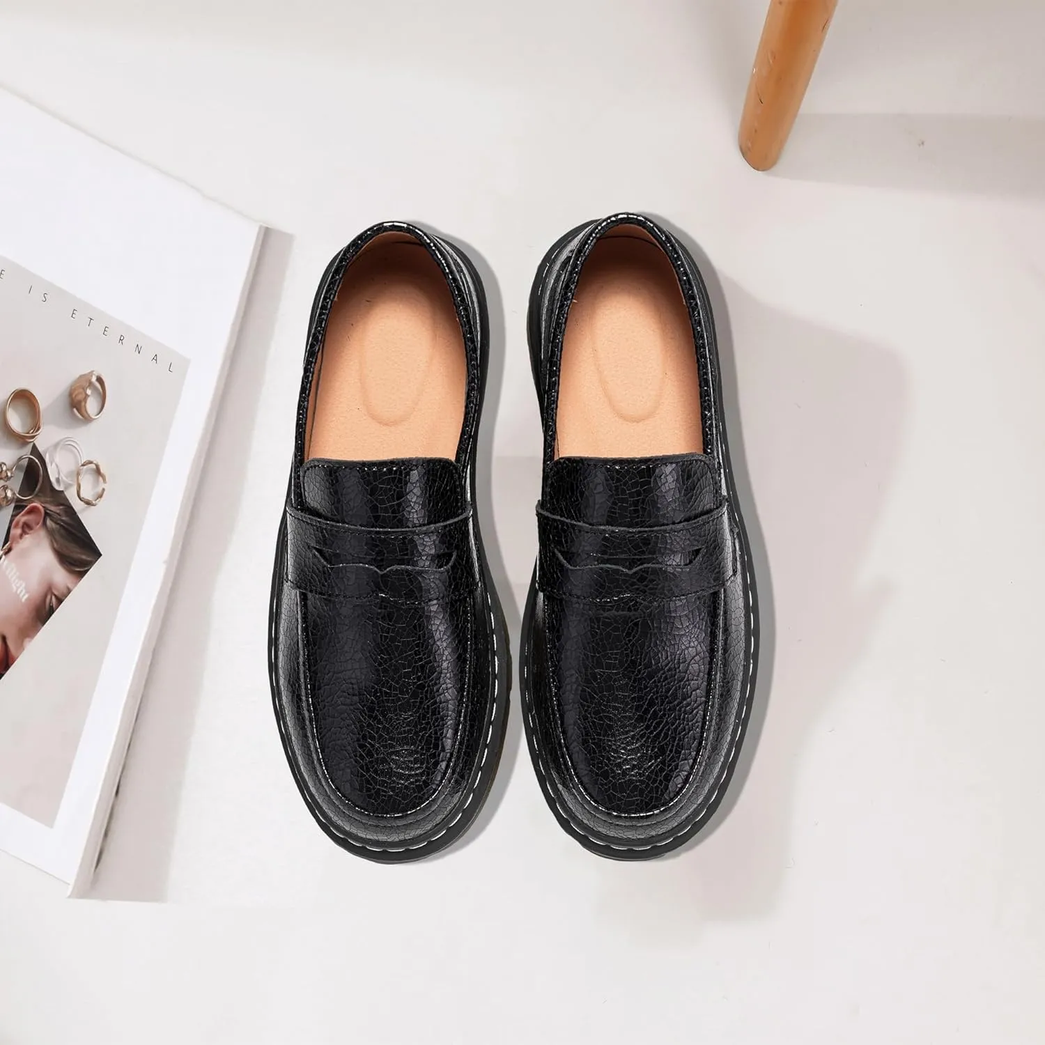 Women's Loafers Classic Penny Loafers for Women Fashion Driving Moccasins Women