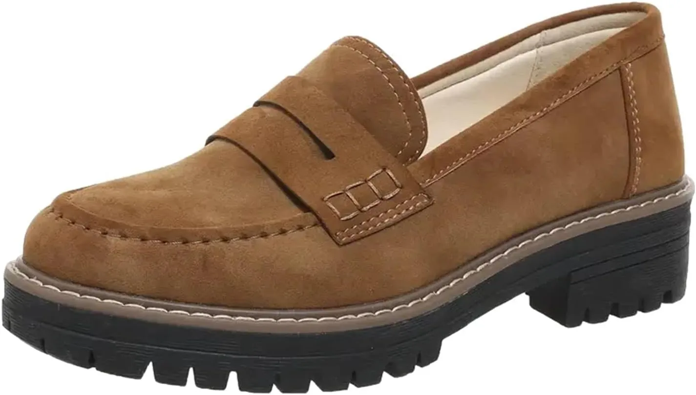 Womens Loafers Shoes Platform Chunky Penny Loafer Casual Comfortable Slip On Shoes Fashion Business Work Shoes