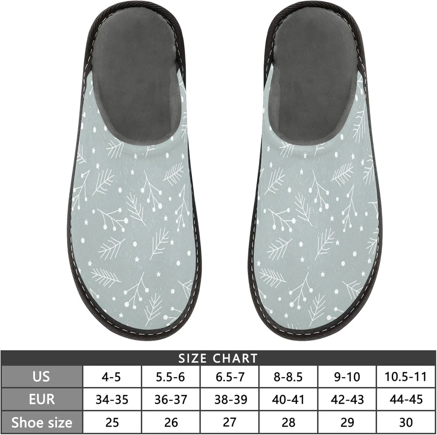 Womens Mens Fuzzy House Slippers Soft Warm Winter Shoes Anti-slip Memory Foam Indoor Outdoor Slippers